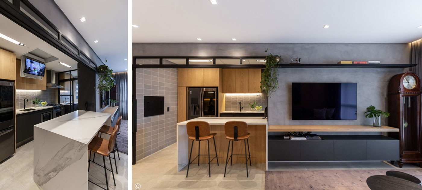 Apartamento Meine – Novo Hamburgo - Projeto 6mm Arquitetura, 2019. Fotografia: Marcelo Donadussi